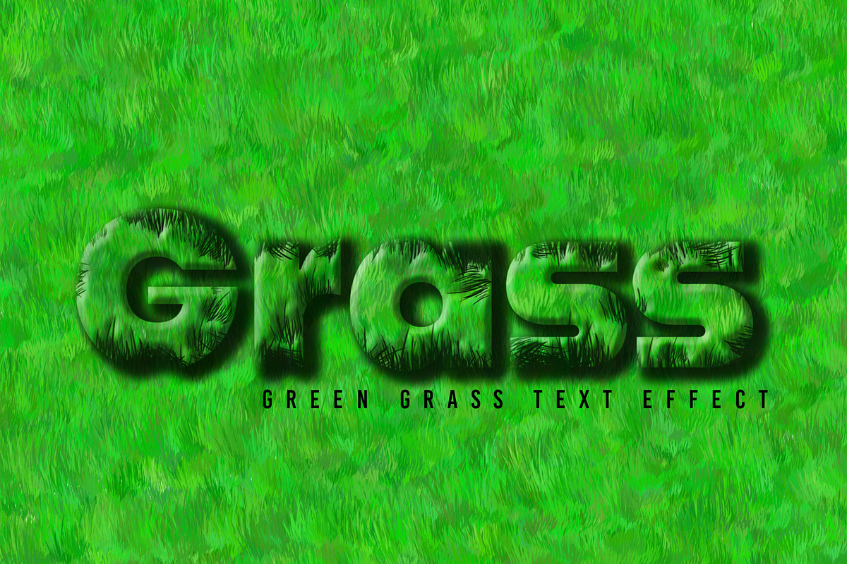 Green Grass Text Effect Template, a Layer Style Add-On by CreativeShaper (Photo 2 of 2)