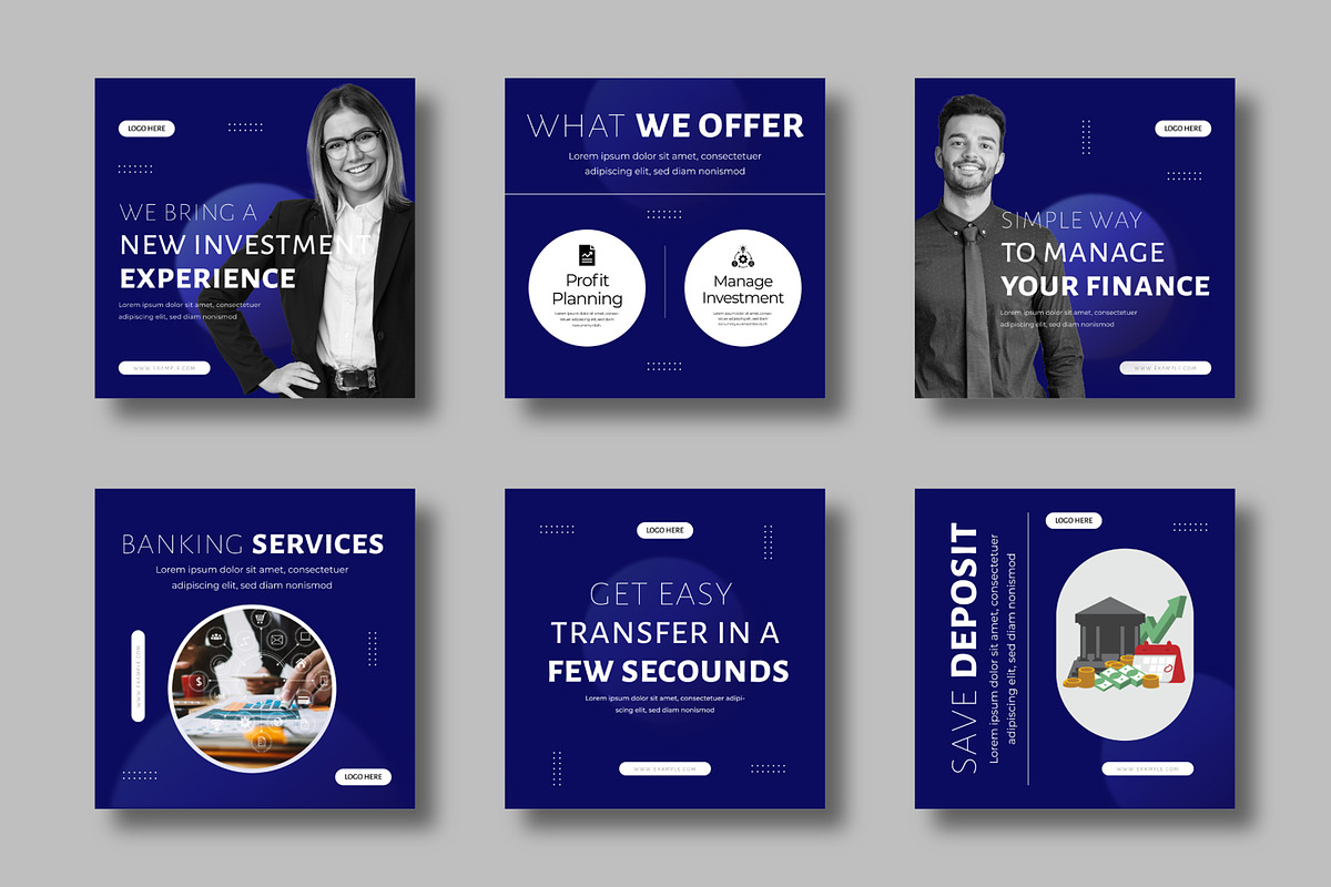 Modern Finance Social Media Post, a Social Media Template by MightyDesign (Photo 1 of 8)