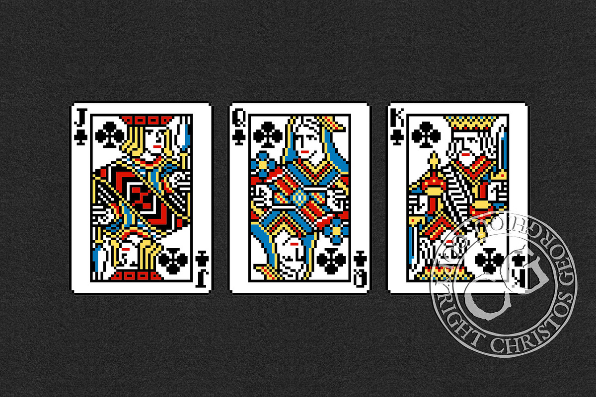Pixel Art Novelty Playing Card Deck, an Object Graphic by Christos Georghiou (Photo 10 of 10)