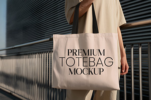 Tote Bag Urban Mockup, a Packaging Mockup by GenesisCreativeCo