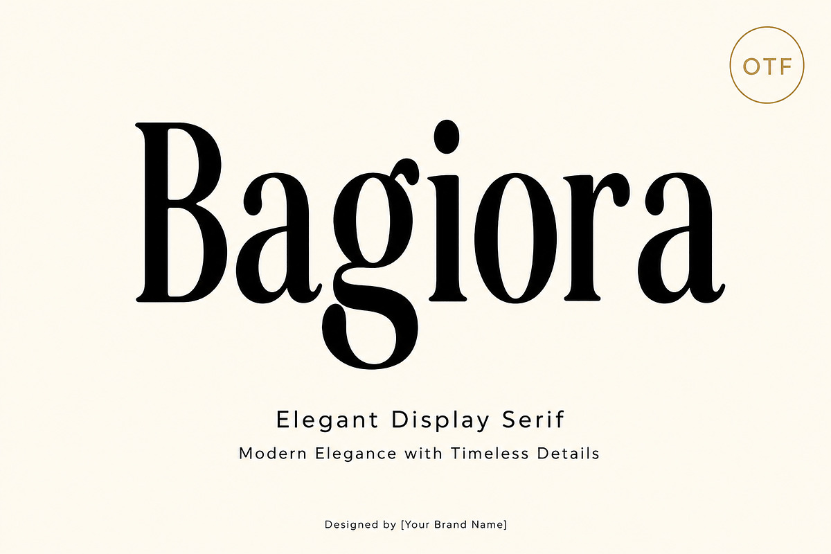 Bagiora – Elegant Display Serif Font, a Serif Font by Wow Magic (Photo 1 of 6)