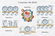 Rustic kitchen utensil Clipart, a Food Illustration by KathrineWatercolor (Thumbnail 4 of 6)