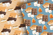 Cute Smore's digital paper pack, a Pattern Graphic by designloverstudio (Thumbnail 3 of 7)