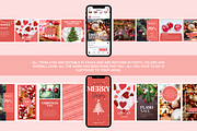 Red Christmas Instagram Templates, a Social Media Template by SunshineStudioBoutique (Thumbnail 7 of 8)