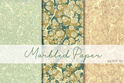 3 Hand Marbled Papers Flyleaf, a Texture Graphic by Marblingdom (Thumbnail 1 of 5)