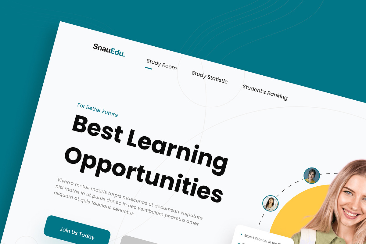 Minimalist Online Course Homepage, a Landing Page Template by Rukuru Studio (Photo 3 of 4)