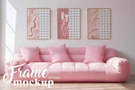Gummy Sofa | 3 Set Frame Mockup