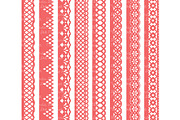 Coral Lace Borders Clipart & Vectors, an Illustration by Amanda Ilkov (Thumbnail 4 of 5)
