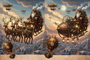 SteamPunk Christmas bundle 300 DPI, a Seasonal Illustration by Floraphoria (Thumbnail 3 of 15)