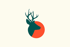 Deer Logo Design, a Branding & Logo Template by Salman Shop