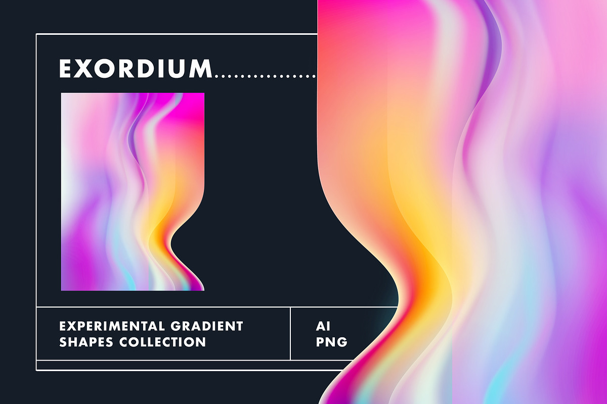 Exordium Dynamic Gradient Shapes, a Texture Graphic by Polar Vectors (Photo 9 of 16)