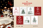 Vintage Christmas Vector Retro Set, a Seasonal Illustration by VerAna (Thumbnail 5 of 18)