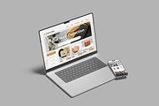 Phone and Laptop Mockup, a Device Mockup by lamorastudio (Thumbnail 9 of 13)