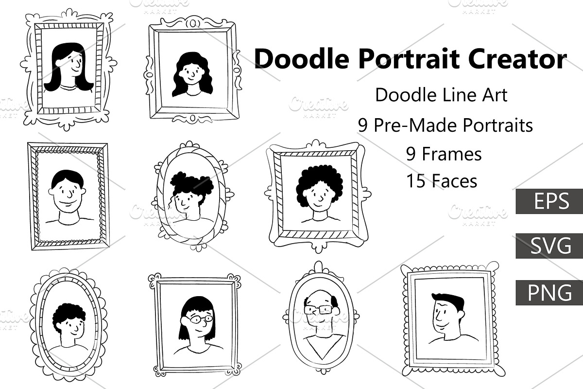 Doodle Portrait Creator, a Person Illustration by Milota (Photo 1 of 3)