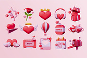 Valentine Day 3D Icon Pack #1, an Object 3D Model by deviapuspitasari2 (Thumbnail 2 of 2)