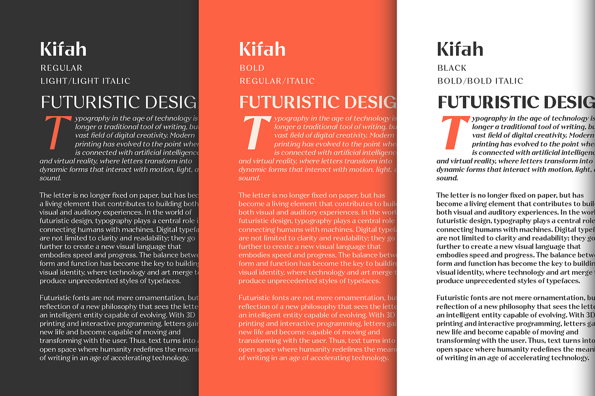 Kifah, Stylish Contrast Sans Font, a Sans Serif Font by Namela Studio (Photo 6 of 10)