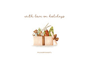 Happy Holidays. Christmas collection, an Animal Illustration by polikarpovaart (Thumbnail 15 of 15)