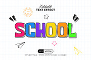School Text Effect Fun Style, a Layer Style Add-On by Mockmenot (Thumbnail 1 of 2)