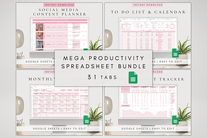 Productivity Tracker Bundle 2024