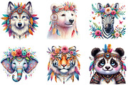 Boho Animal Portraits Watercolor, an Illustration by DreamArtGraphic (Thumbnail 5 of 5)