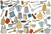 Vector kitchen utensils, an Illustration by risovanya (Thumbnail 2 of 3)