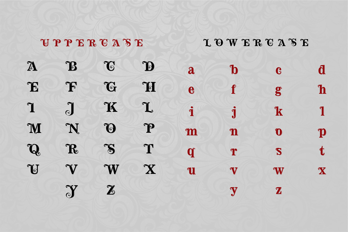 Heritage calligraphic typeface preview 3