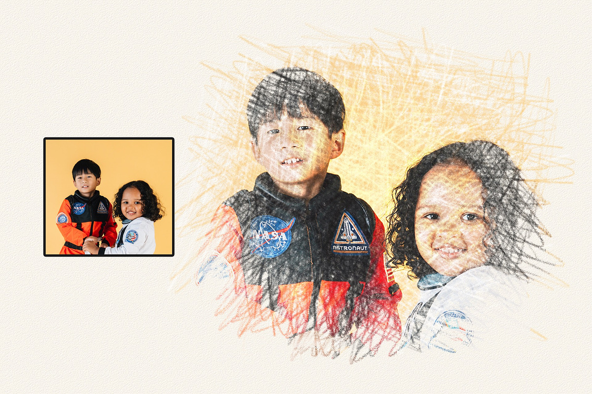Scribble Photo Effect, a Layer Style Add-On by WudelMbois Studio (Photo 2 of 3)