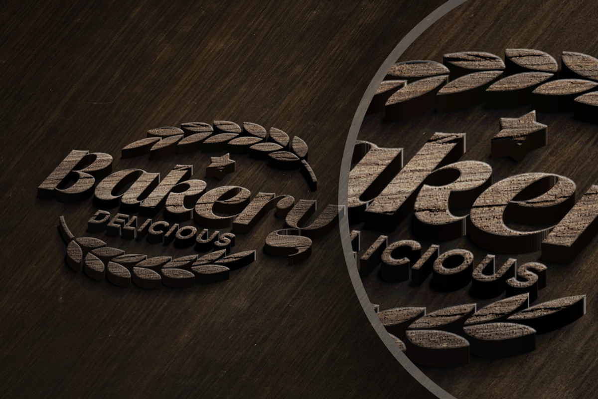 Wooden logo Mock-up, a Product Mockup by shaman (Photo 1 of 5)