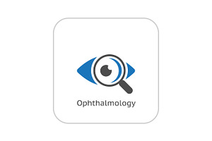 Ophthalmology and Medical Services Icon. Flat Design.