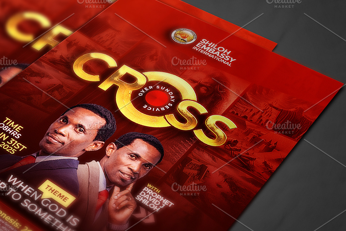 Cross over Church Poster Template preview 3