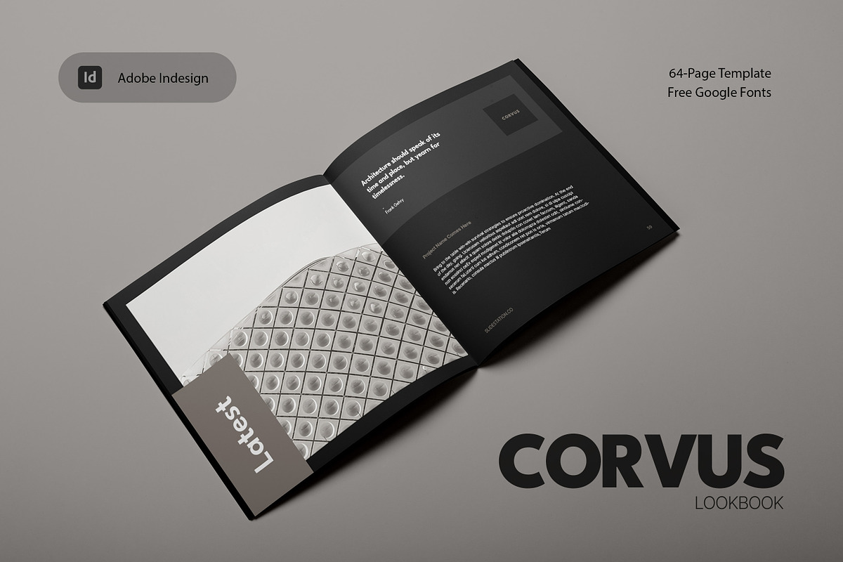 Corvus Lookbook Template, a Brochure Template by SlideStation (Photo 1 of 9)