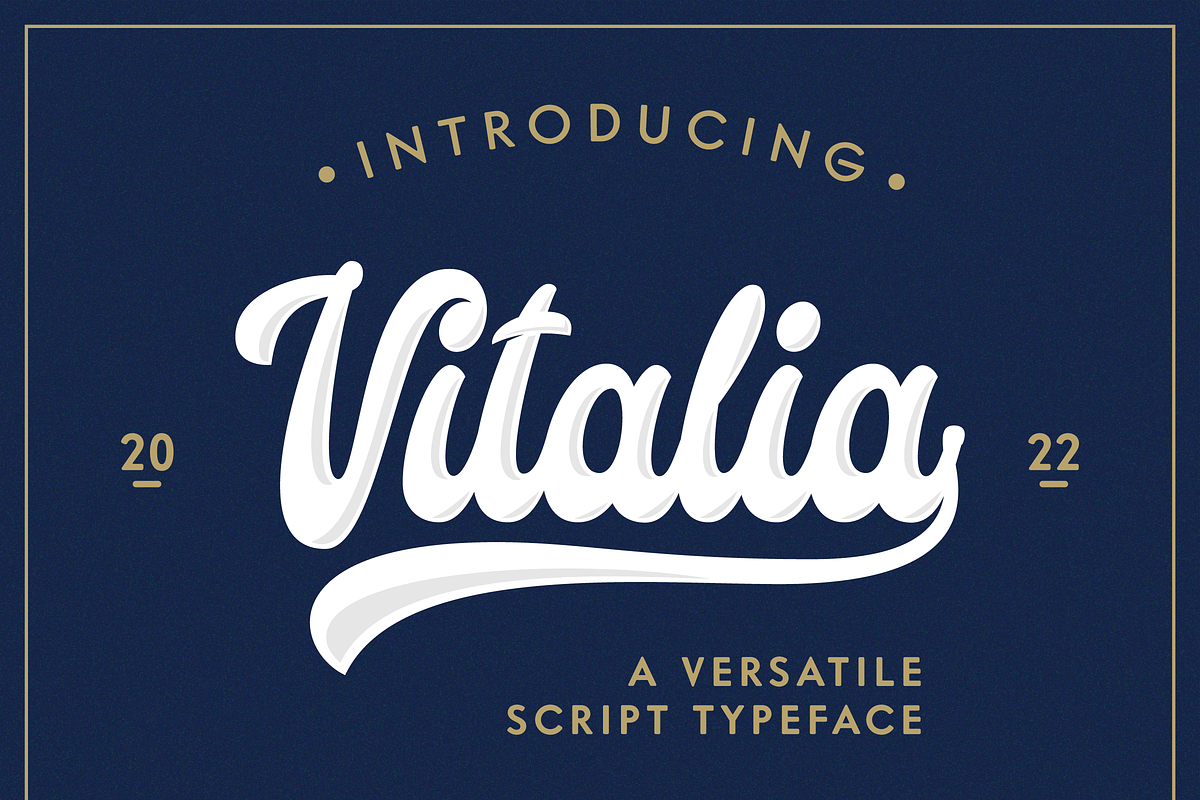 Vitalia Script, a Script Font by Kochev Type (Photo 1 of 7)
