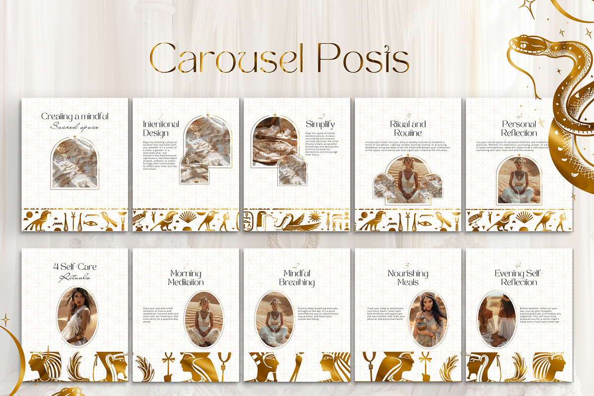 Instagram Post Template | Egyptian, a Social Media Template by Under My Cozy Roof (Photo 5 of 8)