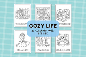 Cozy Life Coloring Pages Bundle, an Animal Illustration by DesignDevisers