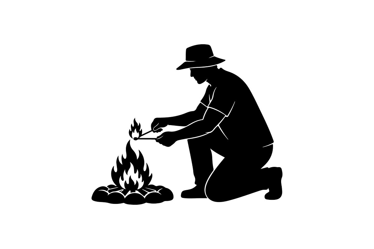Camping Adventure Silhouette Icons, an Object Graphic by yasushie (Photo 9 of 9)