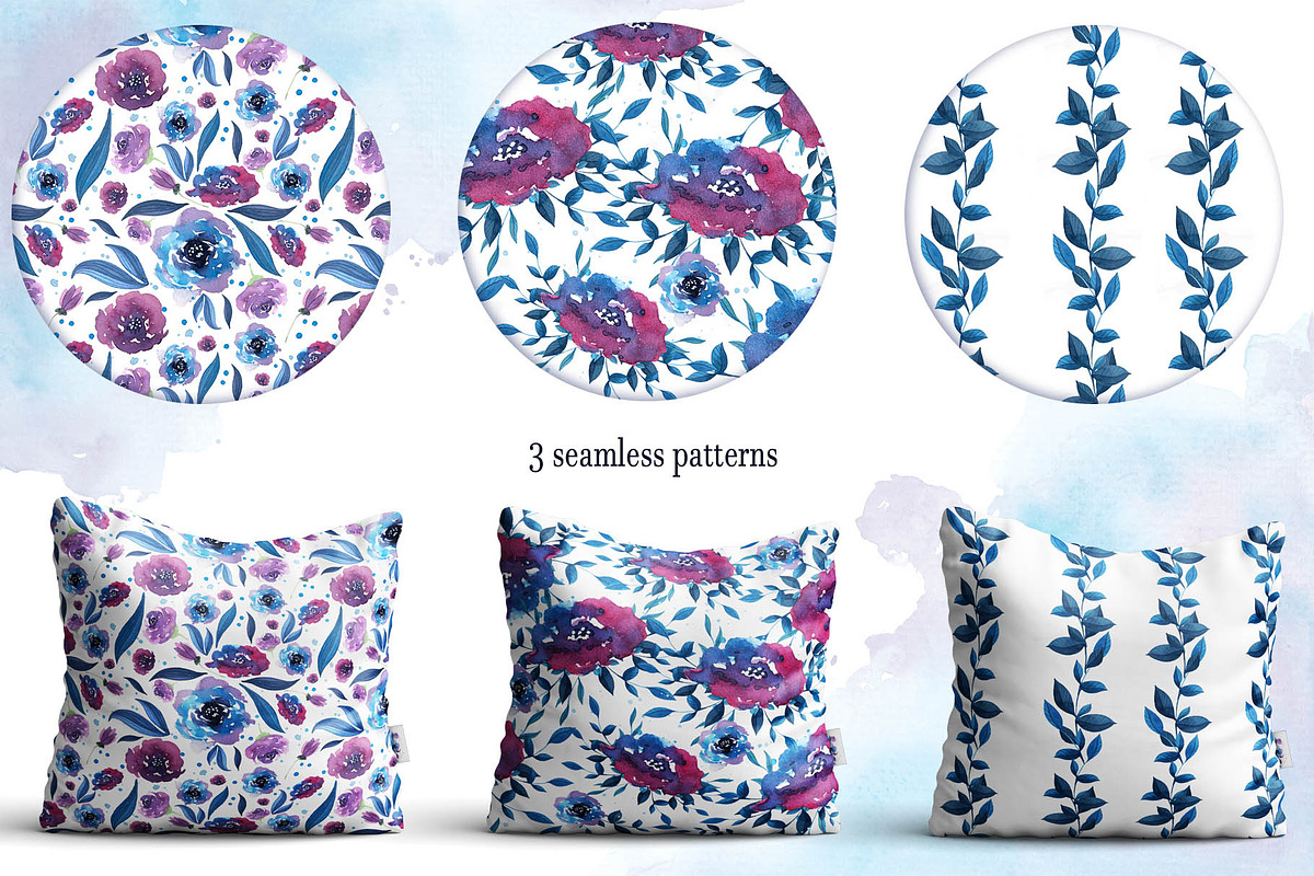 Twilight. Watercolor flowers., an Object Illustration by Daria's Magic World (Photo 4 of 5)
