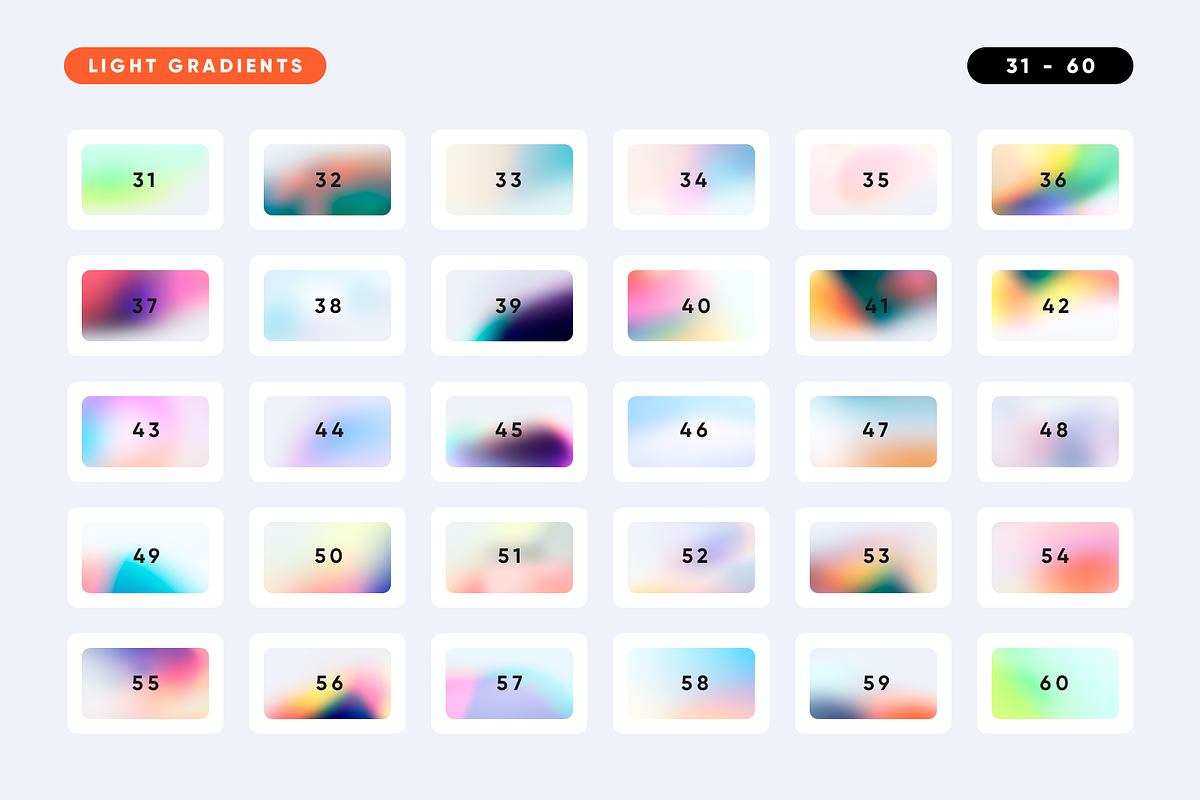 150 Light Gradients Collection, a Texture Graphic by Asylab (Photo 4 of 16)