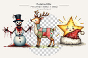 Whimsical Holiday Watercolor Clipart, an Illustration by Artnoy (Thumbnail 3 of 8)