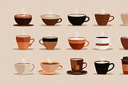 30 EPS. Coffee Cup Vector Icons, an Object Graphic by adenpinkstore (Thumbnail 15 of 15)