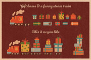 Retro Christmas Clipart & Graphics, a Seasonal Illustration by Paper Cherry (Thumbnail 6 of 21)