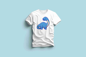 Cute Brontosaurus Cartoon, an Animal Illustration by Artstorystudio