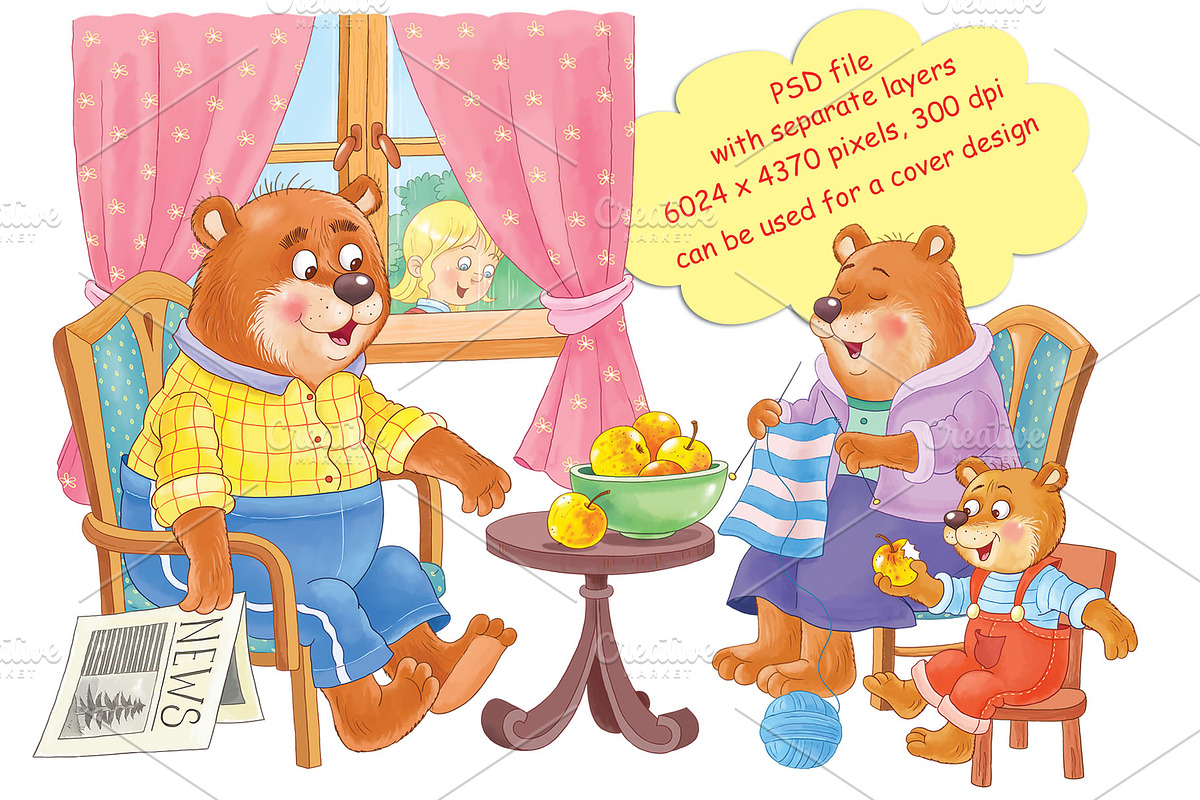 Goldilocks and the three bears, an Animal Illustration by Haso (Photo 9 of 10)