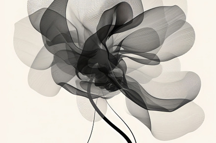 Abstract Black Smoke Floral Design, an Abstract Photo by Natalia Klenova's Shop