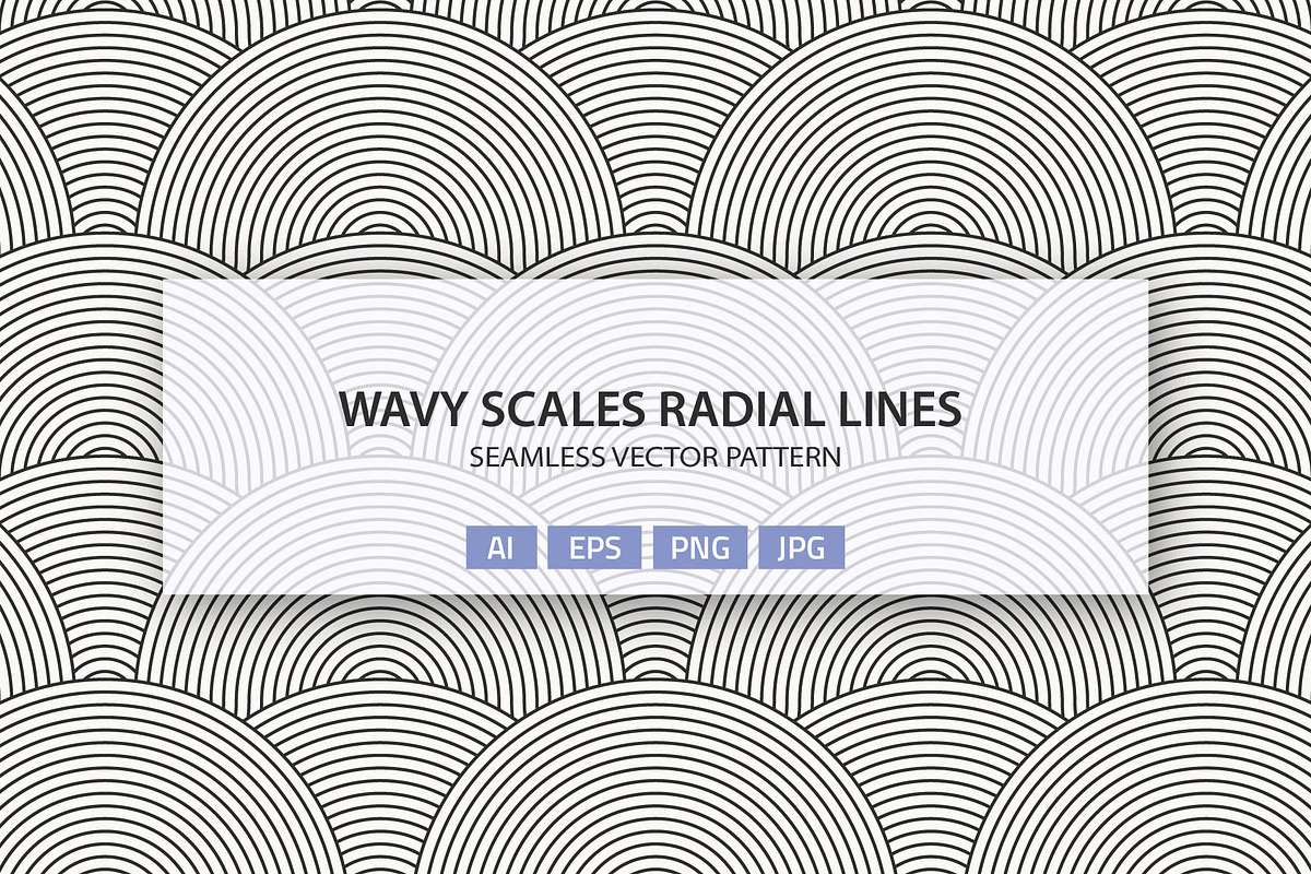 Wavy Scales Radial Stripes Pattern, a Pattern Graphic by vladwel (Photo 1 of 4)