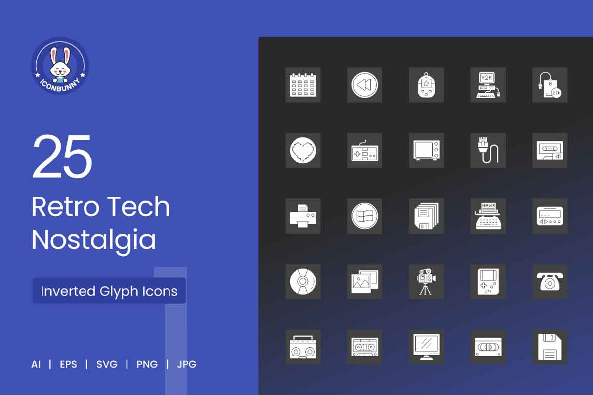 25 Retro Tech Nostalgia Icons, an Icon by IconBunny (Photo 1 of 2)