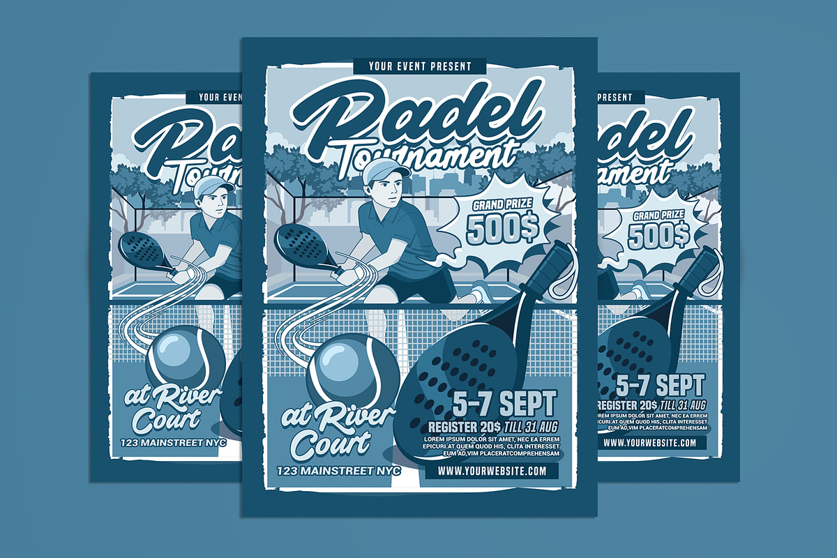 Padel Tournament Flyer, a Flyer Template by Muhamad Iqbal hidayat (Photo 1 of 4)