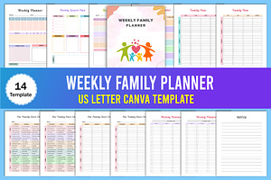 Weekly Family Planner Canva