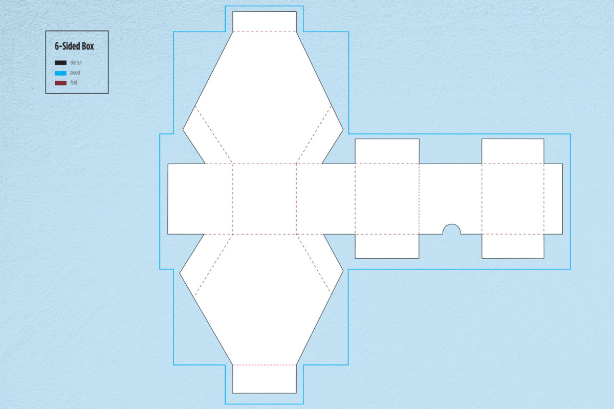 6-Sided Box Package Template, a Templates & Theme by annford (Photo 2 of 2)