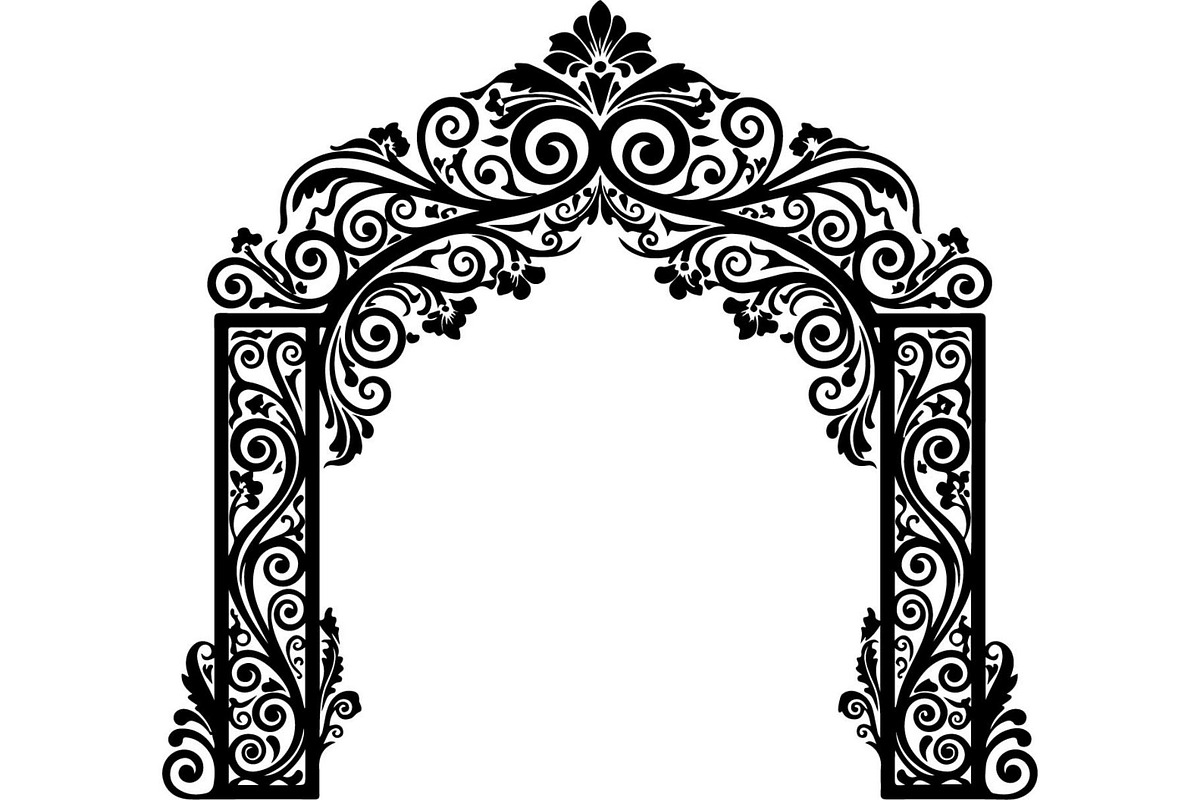 Ornamental Floral Arch Engraving, a Decorative Illustration by Designer_Momina (Photo 20 of 21)