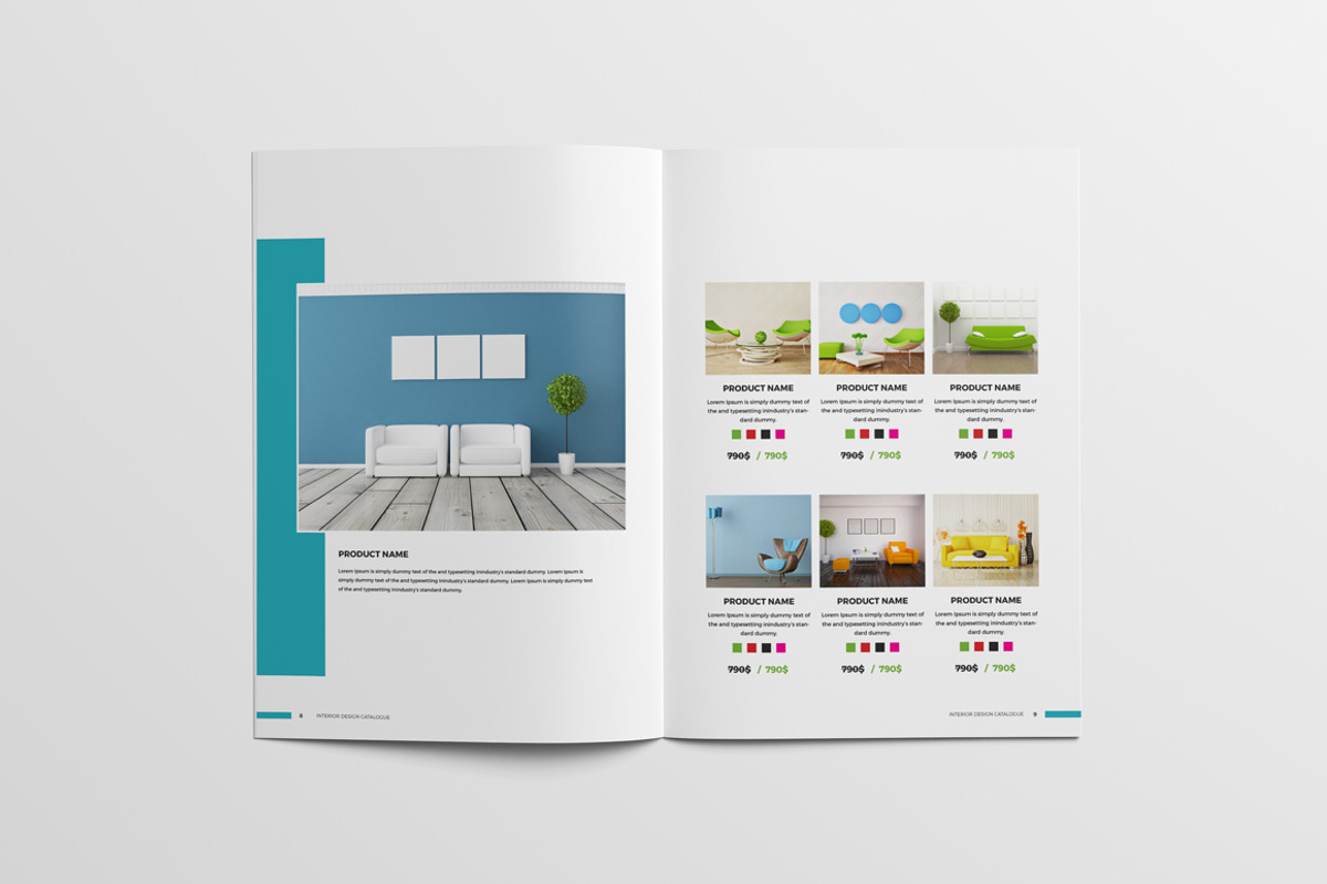 Interior Design Catalog, a Brochure Template by New Lines
